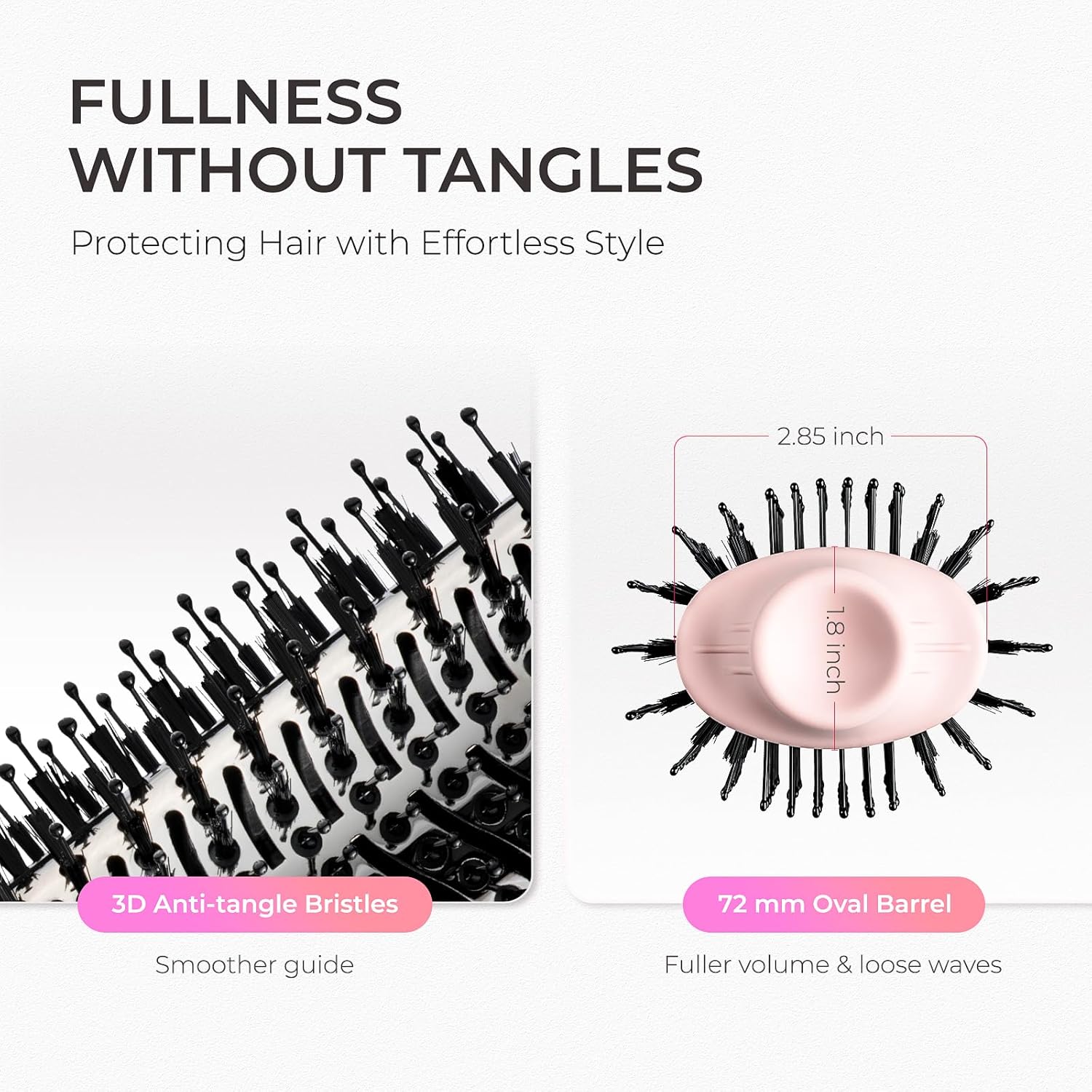 TYMO Hair Dryer Brush Blow Dryer Brush in One, 4 in 1 Ionic Hairdryer and Styler Volumizer with Oval Titanium Barrel, Hot Air Straightener for Smooth Frizz-Free Blowout, Pink - Image 5