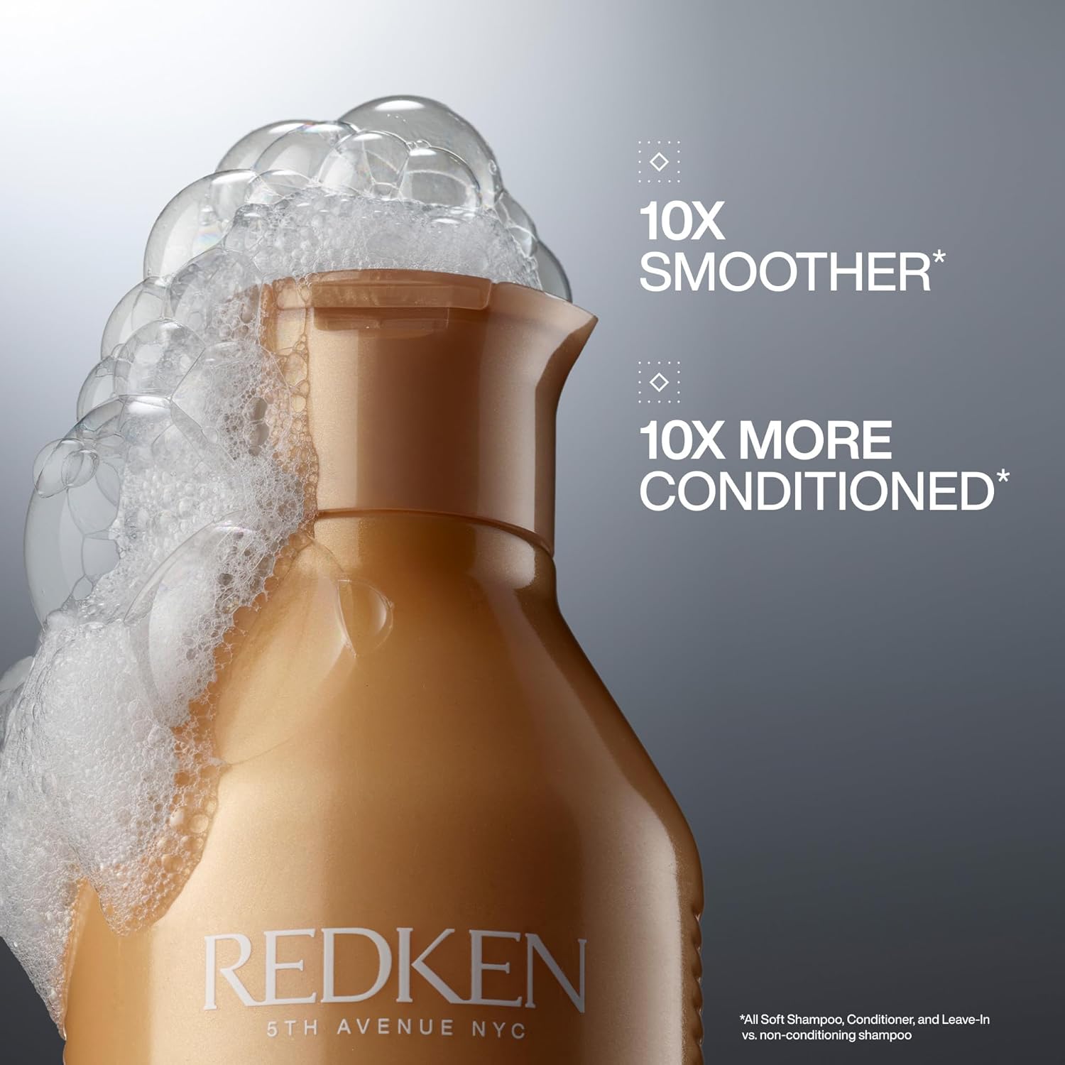 Redken All Soft Shampoo - Moisturizes & Hydrates Dry Hair, Softens & Adds Shine, With Argan Oil, Safe For Color-Treated Hair - Image 2