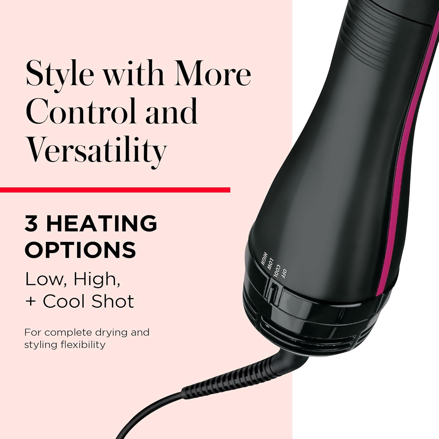 REVLON One-Step Hair Dryer and Styler, All-in-One Hair Brush Straightener for Salon-Quality Smooth & Straight Styles, Black - Image 6