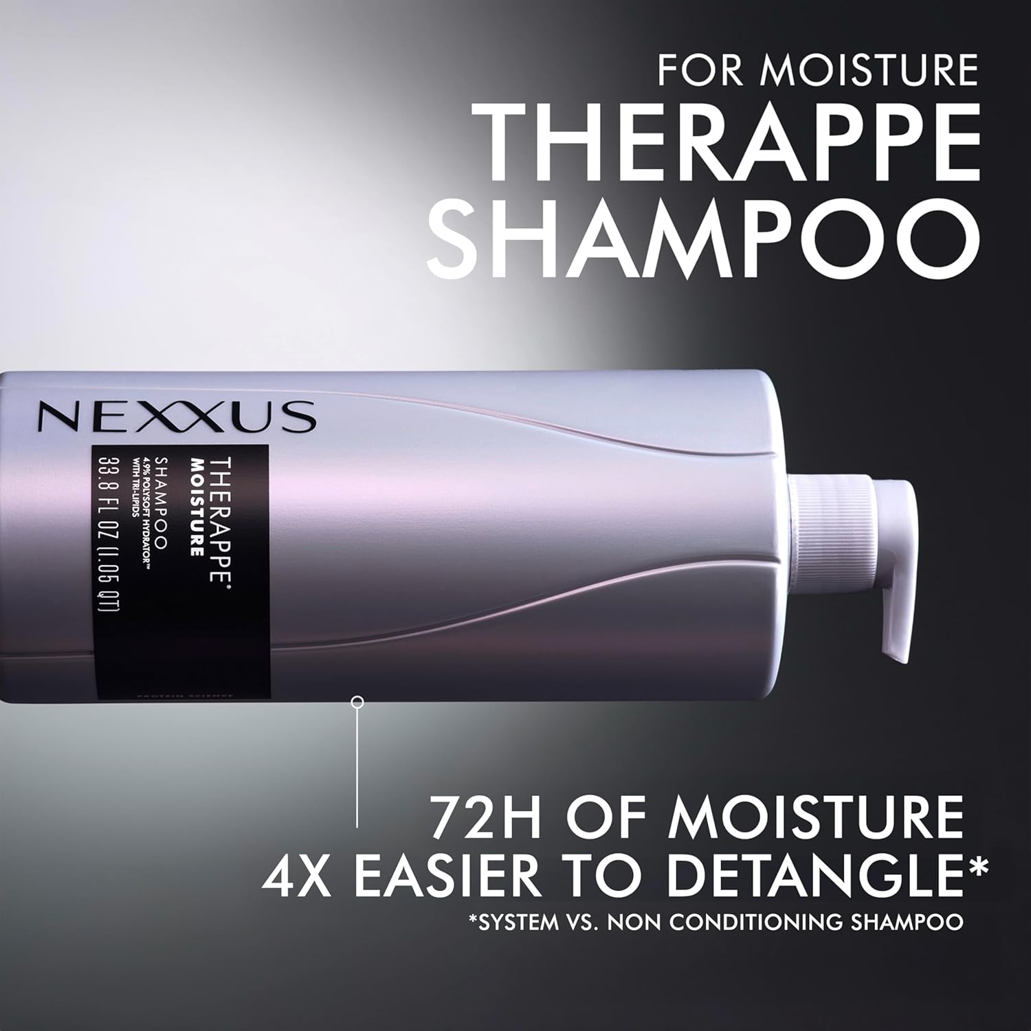 Nexxus Therapee Shampoo for Ultimate Moisture for Dry Hair Powered by POLYSOFT HYDRATOR Technology with Tri-lipids 33.8 oz - Image 5