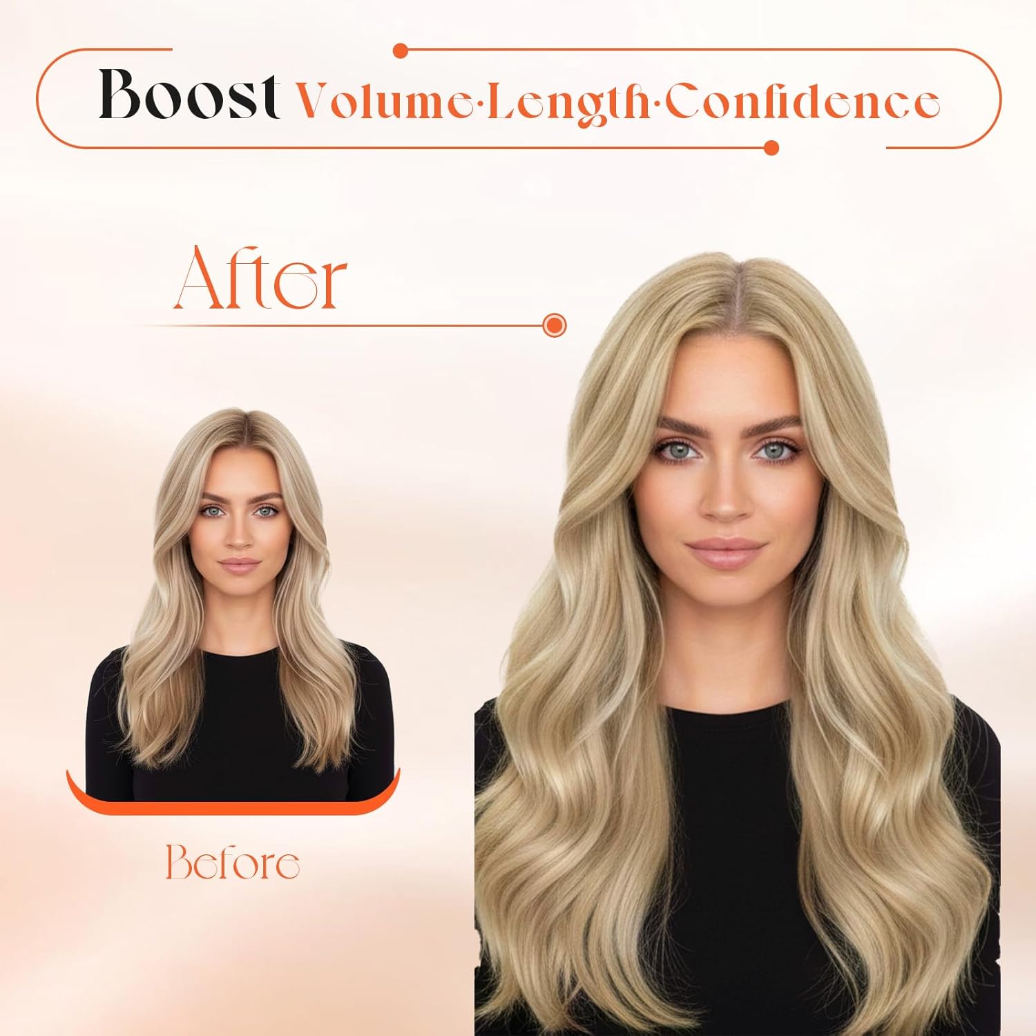 Sunny Hair Clip in Hair Extensions Real Human Hair 120g Remy Hair Clip in Extensions for Women Human Hair Extensions Dark Golden Blonde Highlights Light Blonde 18 Inch - Image 5