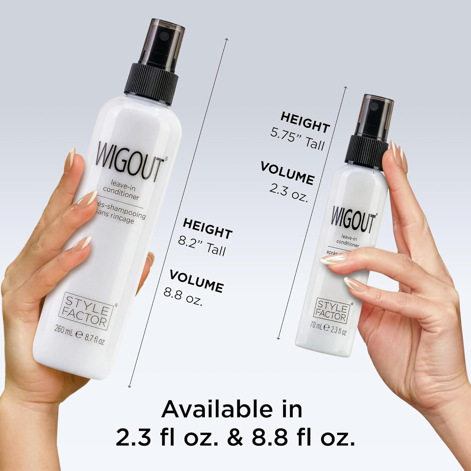 Style Factor WIGOUT Leave-In Conditioner Spray – Lightweight Hydrating & Conditioning Mist Controls Frizz, Adds Shine & Softness For Dry Damaged Hair No-Rinse Formula for All Hair Types - Pink Beryl - Image 5