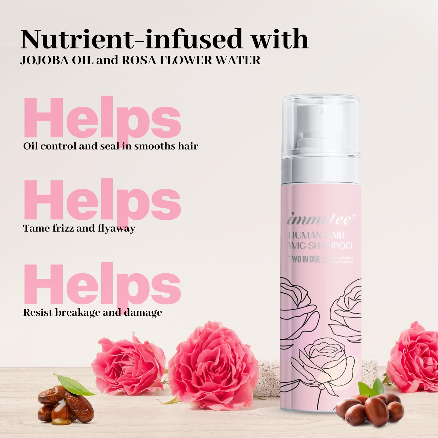 immetee 2 In 1 Wig Shampoo and Wig Conditioner, Extend the Life of a Wig, Wig Shampoo.120ml/4.05fl.oz (1pc) - Image 6