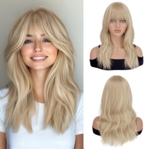 Haloo Blonde Wigs with Bangs –...