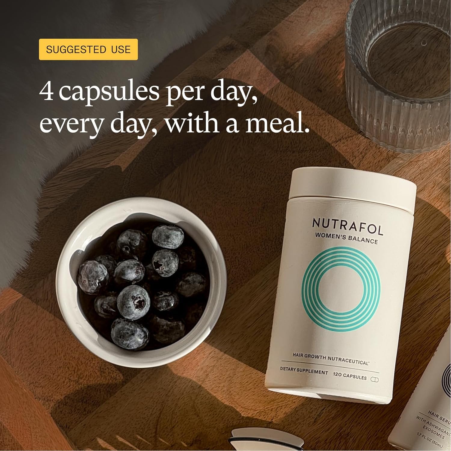 Nutrafol Women's Balance Hair Growth Supplements, Ages 45 and Up, Clinically Tested for Visibly Thicker Hair and Scalp Coverage, Dermatologist Recommended - 1 Month Supply - Image 9