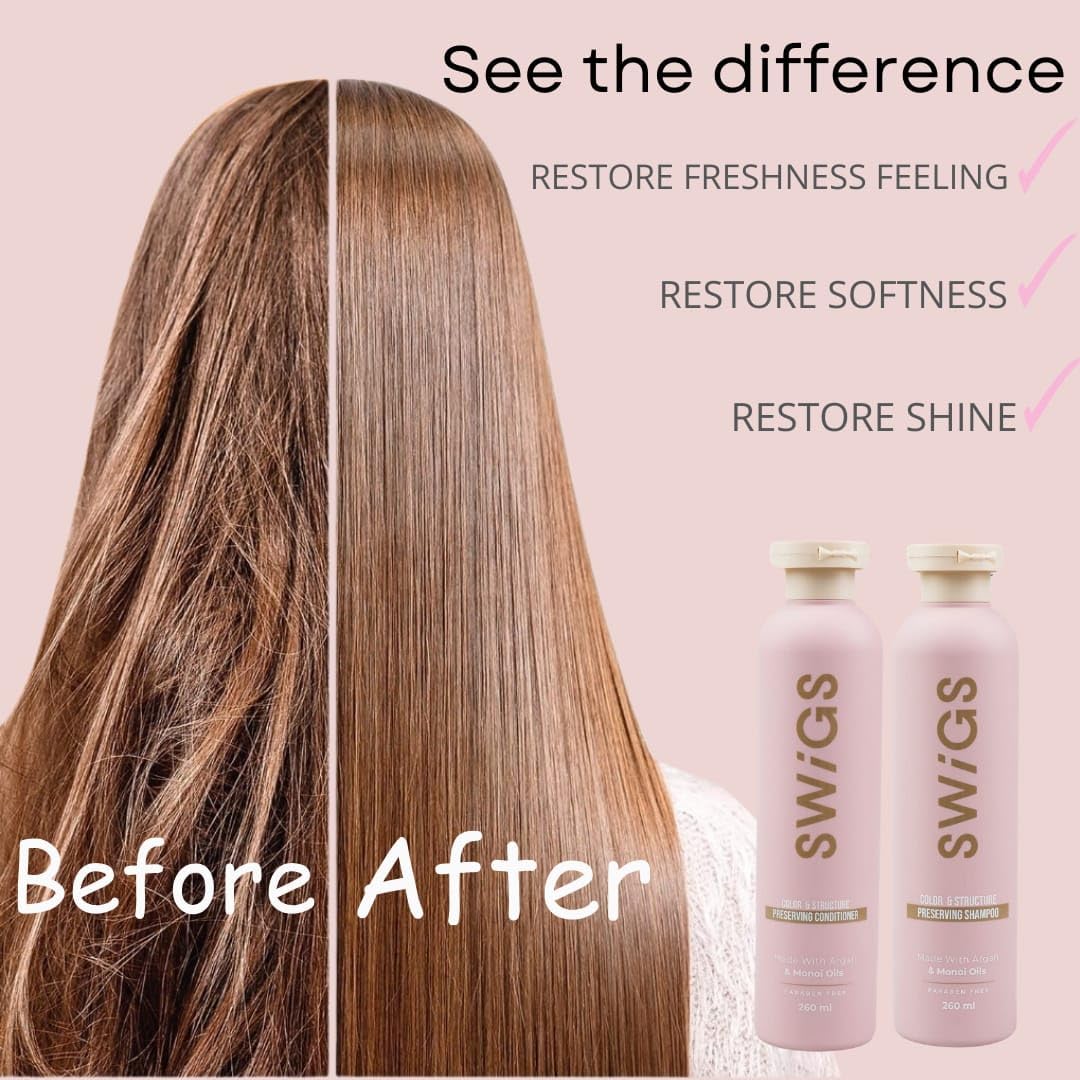 Human & Synthetic Wig Shampoo & Conditioner set| Detangle Wig |Color-Safe| Promotes Body & Volume | Promote Silkiness & Shine | 2 Pack, 8 oz - Image 3