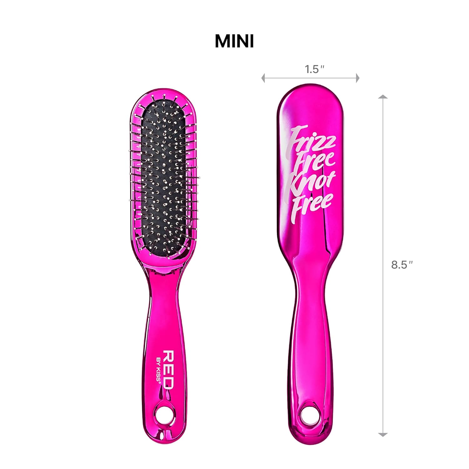 RED by Kiss Anti-Static & Anti-Frizz Wig Brush with Stainless Steel Knot-Free Bristles for Easy Detangling, Smooth Hair & Wigs Without Breakage or Snagging (Mini) - Image 5