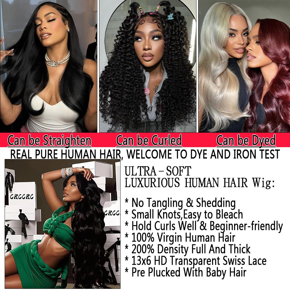 30 Inch 13x6 Lace Front Wigs Human Hair 200% Density Body Wave HD Lace Front Wigs Human Hair Pre Plucked Natural Color Glueless Wig 100% Virgin Lace Front Wigs for Women - Image 6