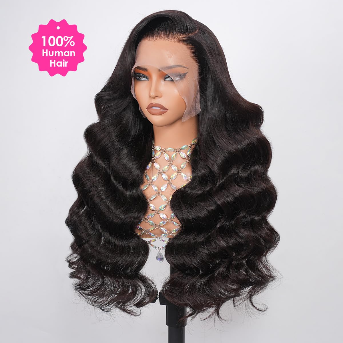Pizazz 13x6 Body Wave Transparent Lace Front Wigs Human Hair Pre Plucked 180 Density HD Lace Frontal 9A Glueless Wigs with Baby Hair for Women 26Inch - Image 2