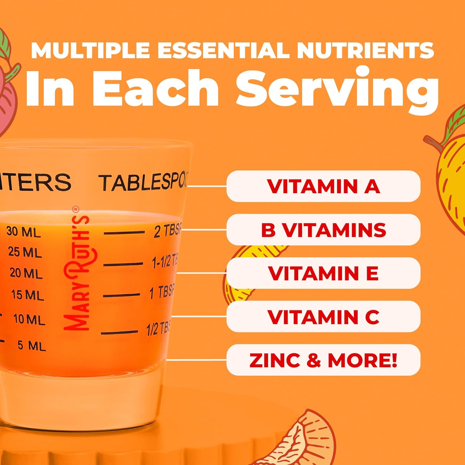MARYRUTH'S Liquid Multivitamin + Hair Growth | Clinically Tested in Women for Thicker Hair & Facial Wrinkles | Biotin 10000mcg | Lustriva Hair Growth Supplements | Skin Care | Ages 18+ | 15.22 Fl Oz - Image 5
