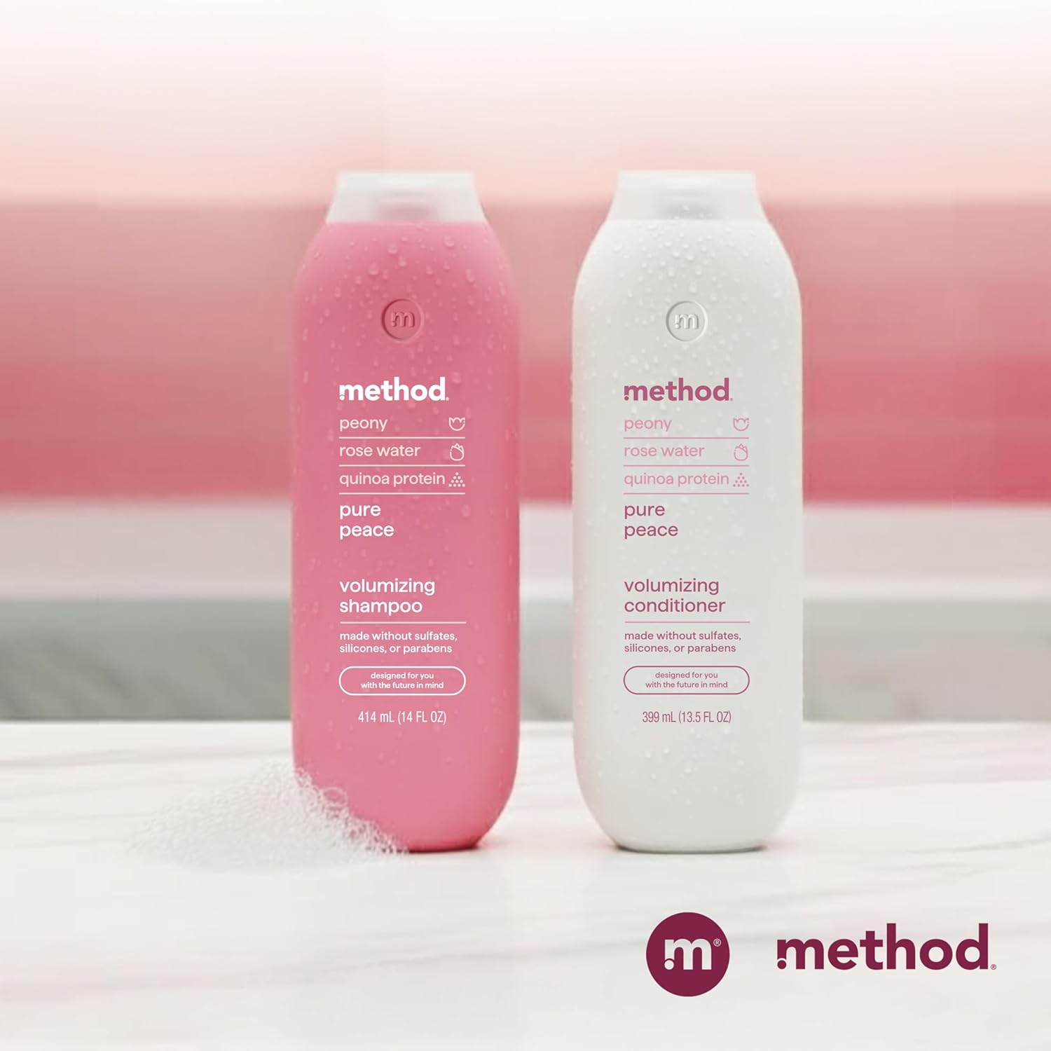 Method Pure Peace Volumizing Shampoo - For Thicker, Fuller and Visibly Hydrated Hair - Sulfate Free and Safe for Color-Treated Hair - 14 oz - Image 9