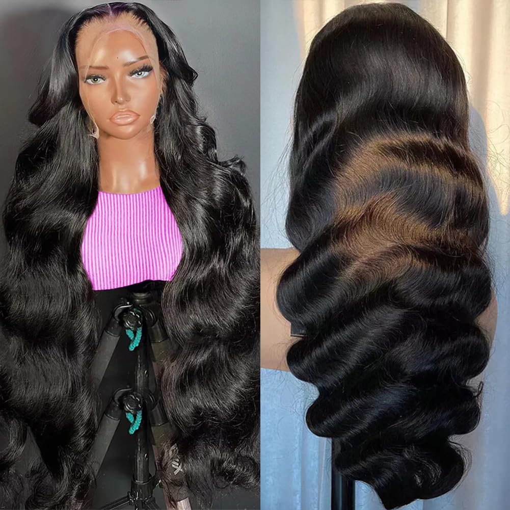 30 Inch 13x6 Lace Front Wigs Human Hair 200% Density Body Wave HD Lace Front Wigs Human Hair Pre Plucked Natural Color Glueless Wig 100% Virgin Lace Front Wigs for Women - Image 3