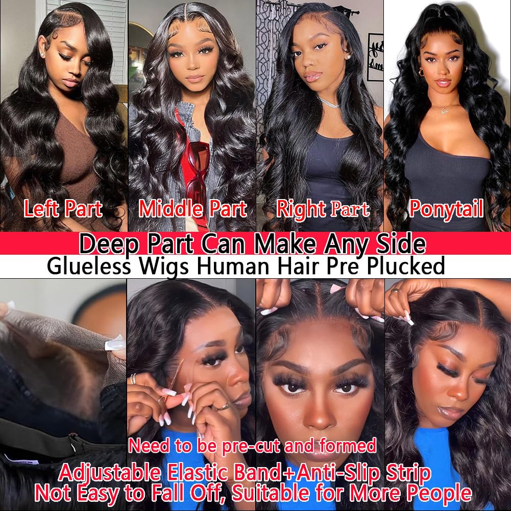 30 Inch 13x6 Lace Front Wigs Human Hair 200% Density Body Wave HD Lace Front Wigs Human Hair Pre Plucked Natural Color Glueless Wig 100% Virgin Lace Front Wigs for Women - Image 5