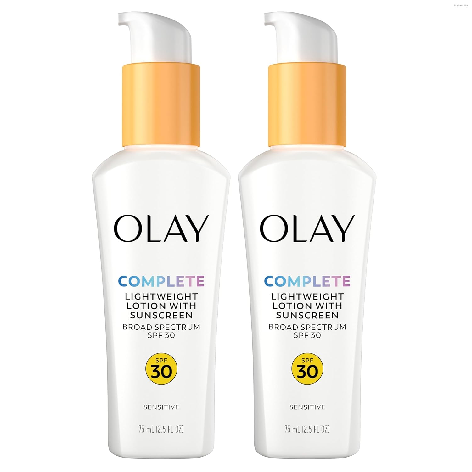 Olay Face Moisturizer, Complete with Sunscreen SPF 30, Fragrance-Free for Sensistive Skin, Broad Spectrum Sun Protection, Long-Lasting Hydration, Non-Comedogenic - Vitamin E & Aloe - 2.5 Oz - 2 Pack