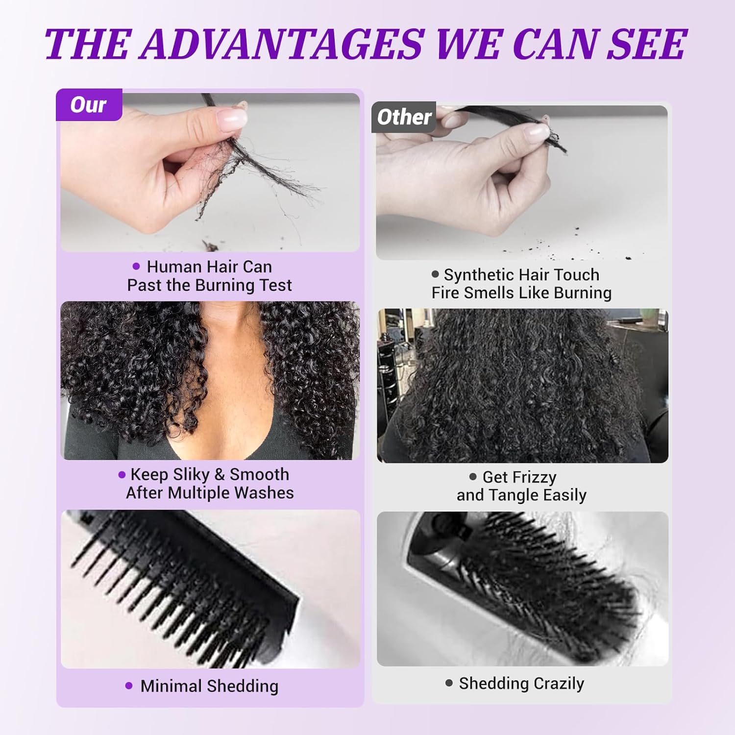 Bundles Human Hair 3C4A Spiral End Quick 3Pcs Burmese Curly Water Wave Bundles Human Hair Extensions for Black Women 14-30 INCH Natural Black (3 Burmese Bundles Curly Human Hair, 18 20 22) - Image 5