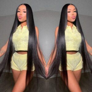 DULOVE 30 Inch Lace Front Wigs Huma...