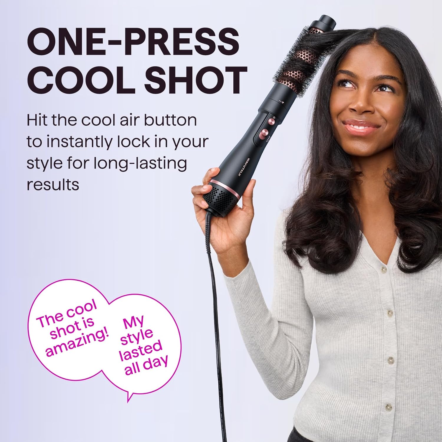 Wavytalk Hair Dryer Brush Set, Air Sculpt 4-in-1 Hot Air Brush Set | Blowout Brush Styler for Salon Blowouts, Volumizing, and Straightening, Sleek Frizz-Free for Every Hair Type, Black - Image 6