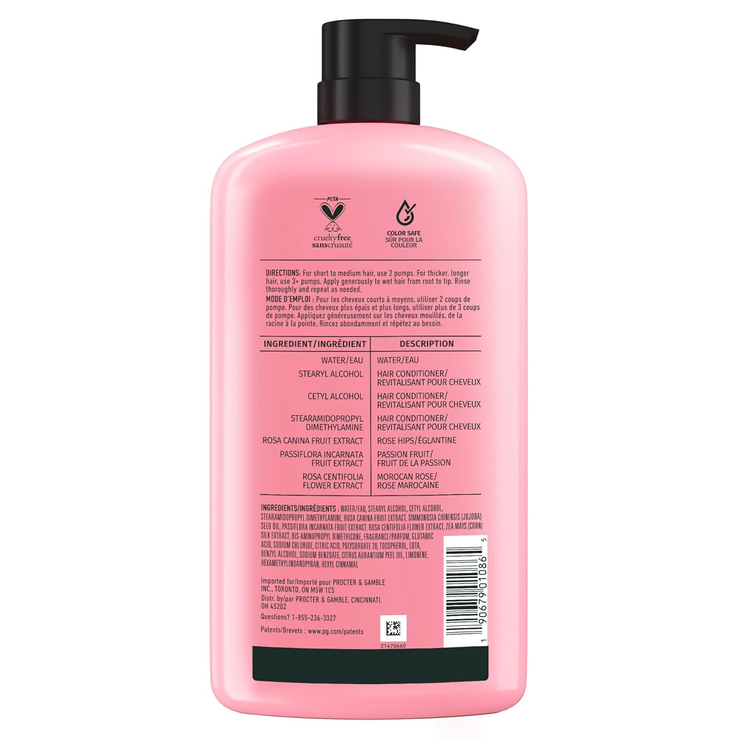 Herbal Essences Conditioner, Rose Hips + Passionfruit - Smooth Collection, Shiny Hair with Vitamin E & Jojoba, Safe for Color Treated Hair, Floral Scent, Cruelty-Free, Dermatologist-Tested, 29.2 Fl Oz - Image 9