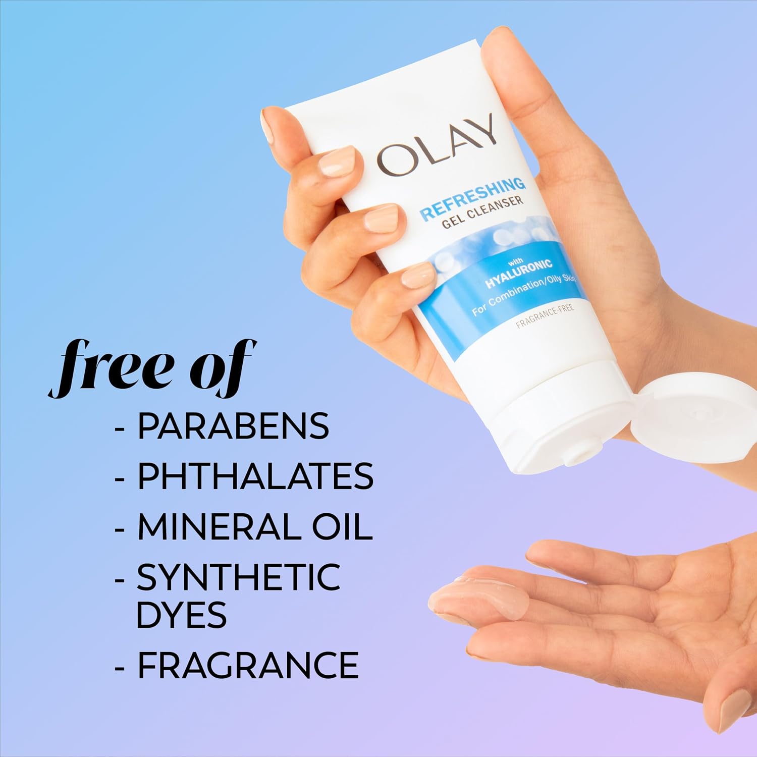 Olay Regenerist Hyaluronic + Peptide 24 Face Wash, Fragrance-Free, 5.0 o - Image 7
