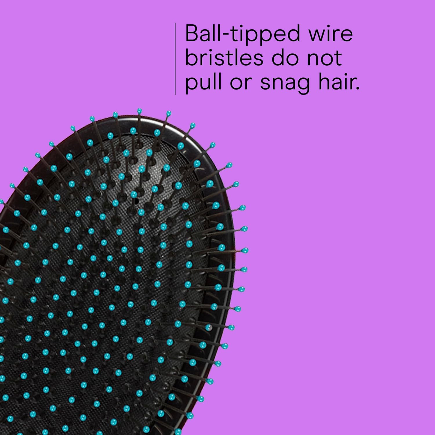 Conair Salon Results Hair Brush, Detangling Hair Brush for Men and Women, For All Hair Types, Metal Bristles and Cushion Base - Image 3