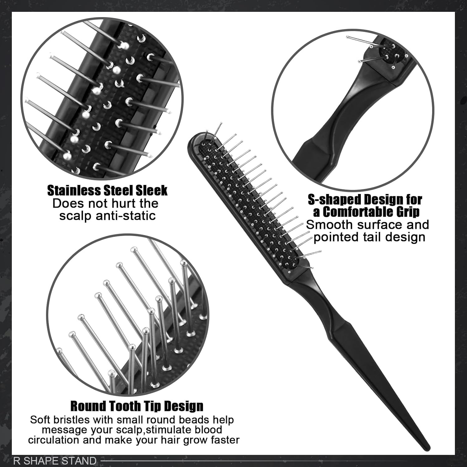 ProSuites 2 Pack Wig Head Stand with 3 PCS Wig Brush Comb, Travel Wig Holder Comb Set for Women Multiple Wigs - Image 6