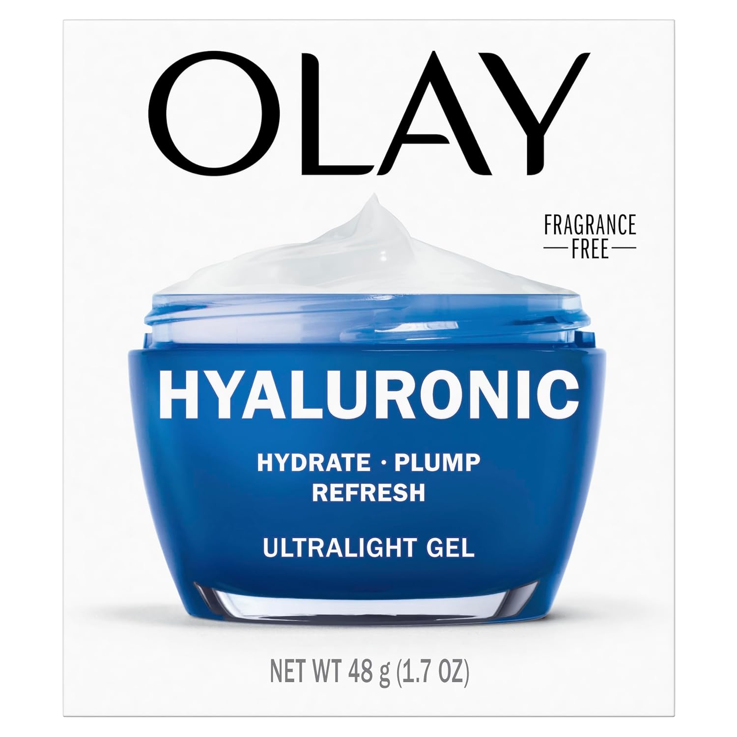 Olay Hyaluronic Acid Face Moisturizer, Instant Hydration for Women, Fragrance-Free - Dry Skin Solution, Glowing, Smoothing, Plumping, Renewing - Niacinamide, Amino Peptides 1.7 Oz - Image 13