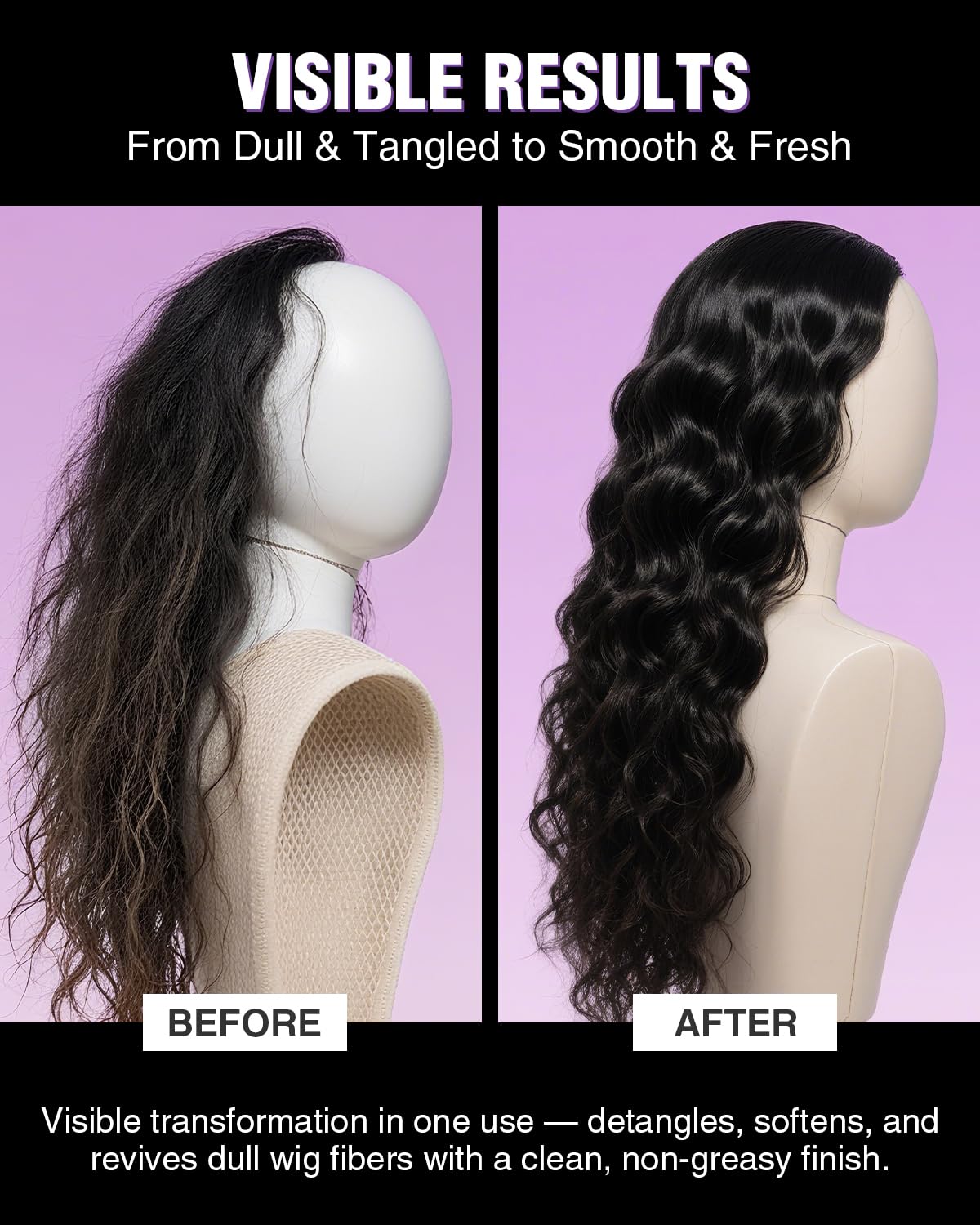 EJW Wig Leave-In Conditioner Spray – Detangles, Smooths & Refreshes – Lightweight, Non-Greasy Formula for Daily Use – For Synthetic & Human Hair – 3.38 fl. oz - Image 3