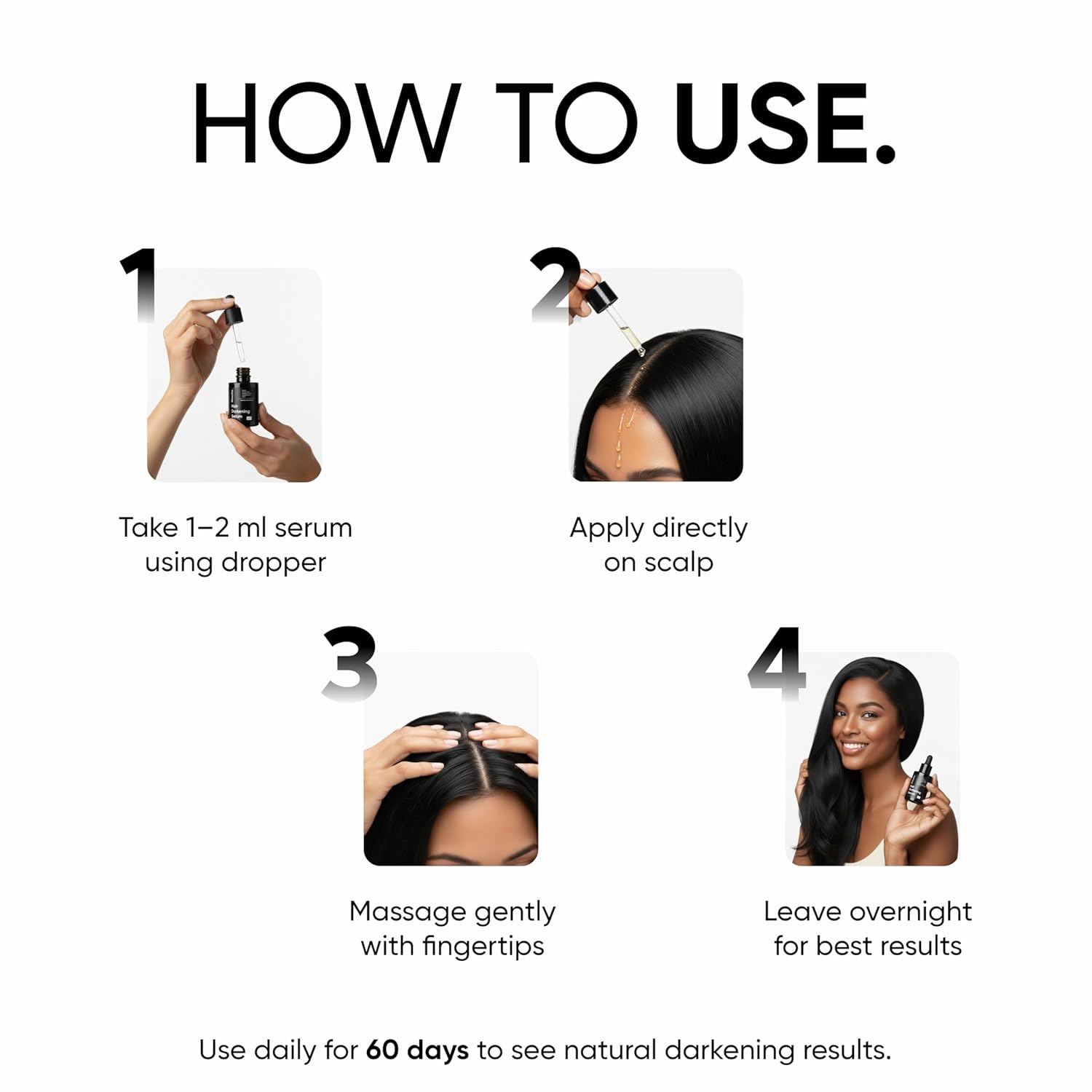 Masofta Anti Gray Hair Darkening Serum | Reverses & Limits Hair & Beard Graying with Arcolys, Melano Gray, for Promoting Darker, Shinier Hair and Beard, For Both Men & Women, 1.01 fl.oz./30 ml - Image 5