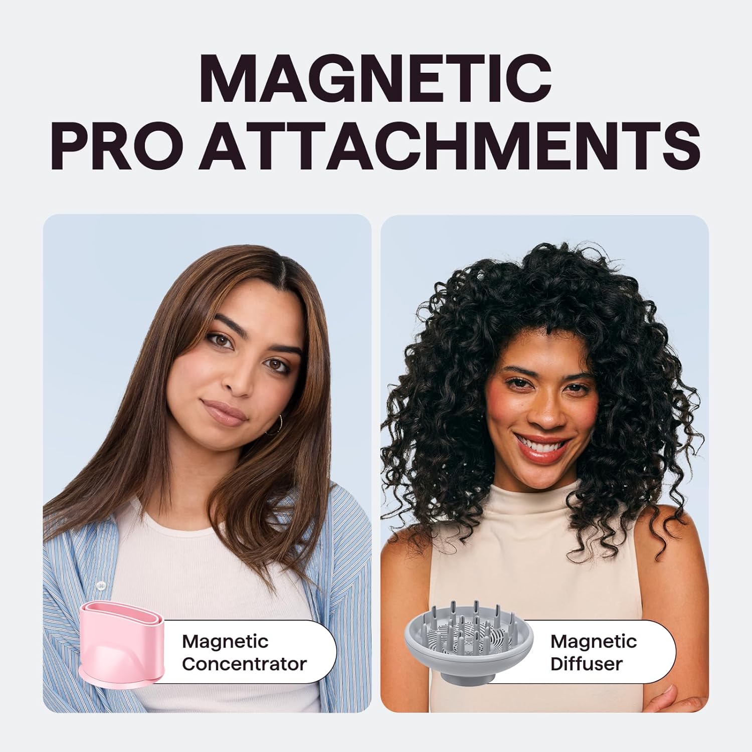 Hair Dryer, Wavytalk Turblow Pro Fast Drying Blow Dryer with Diffuser, High Speed Hair Dryer with 110,000 RPM, Pro Negative Ions for Reduces Damage, Frizz Smoothing, 3 Speeds & 3 Temps, Pink - Image 6