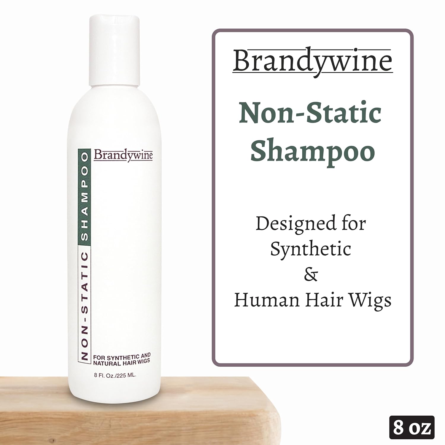 Brandywine Non Static Shampoo, Hair Cleanser for Synthetic & Human Hair Wigs, Hairpieces & Extensions - 8 Fl Oz - Image 2