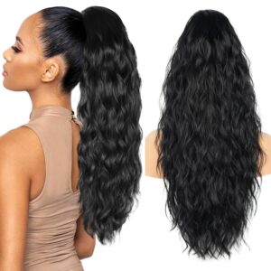 26 inch Black Ponytail Extension, D...
