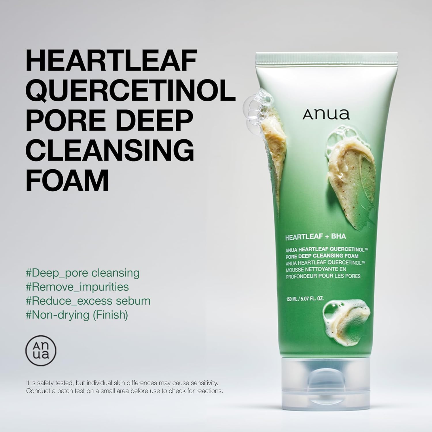 ANUA Double Cleansing Duo for Facial Cleansing, Heartleaf Pore Control Cleansing Oil & Quercetinol Deep Cleansing Foam, Makeup Remover Face Wash, Blackhead Care, Korean Skincare - Image 2