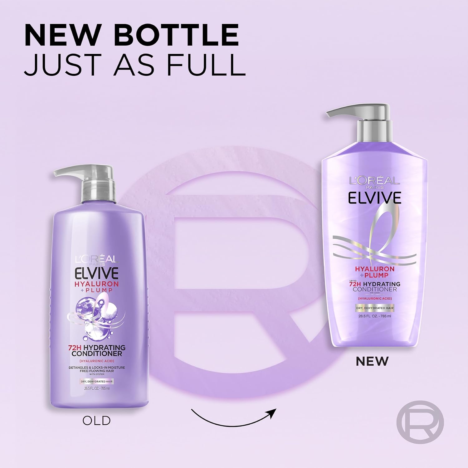 L'Oreal Paris Elvive Hyaluron Plump Hydrating Conditioner for Dehydrated, Dry Hair Infused with Hyaluronic Acid Care Complex, Paraben-Free, 26.5 Fl Oz - Image 9
