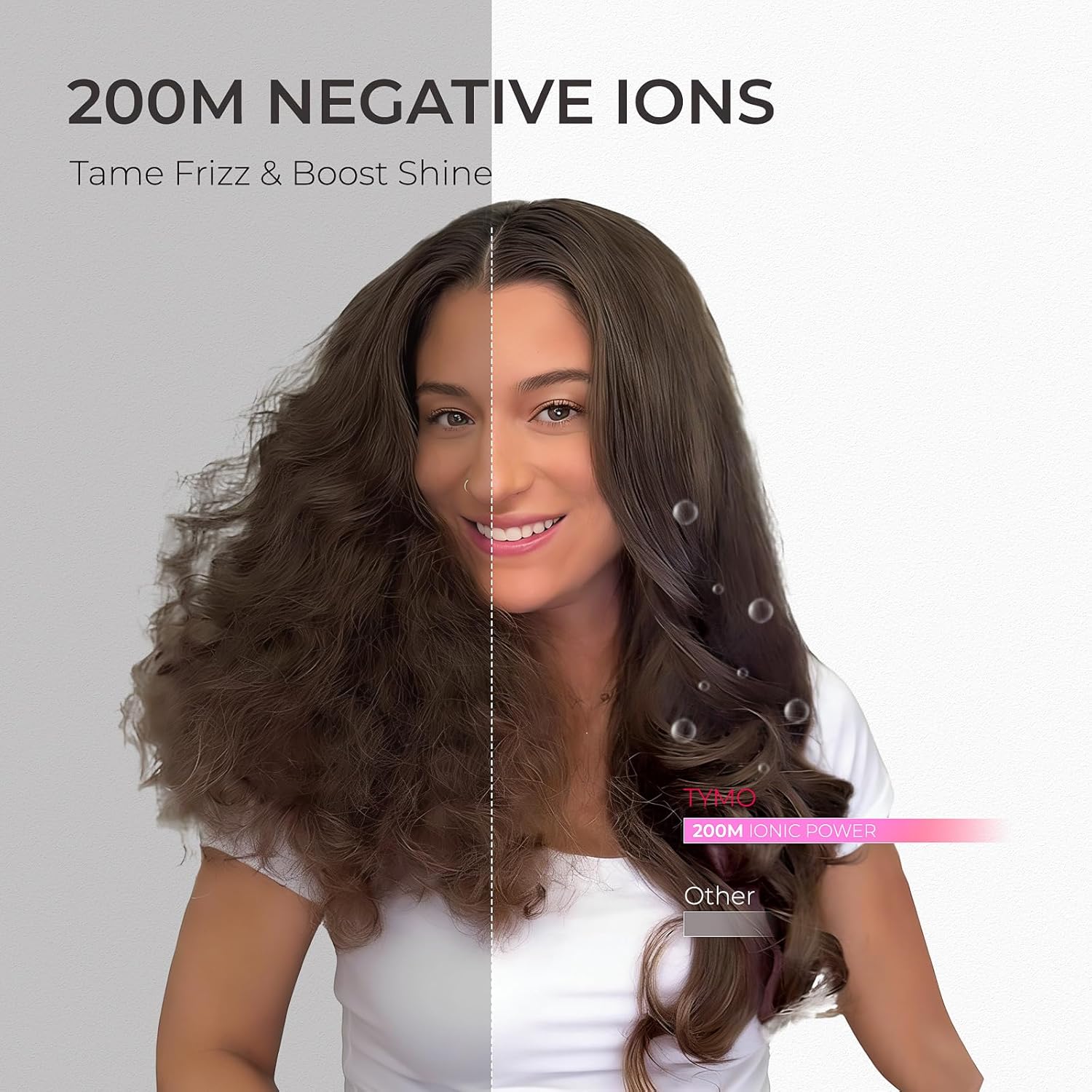 TYMO Hair Dryer Brush Blow Dryer Brush in One, 4 in 1 Ionic Hairdryer and Styler Volumizer with Oval Titanium Barrel, Hot Air Straightener for Smooth Frizz-Free Blowout, Pink - Image 4