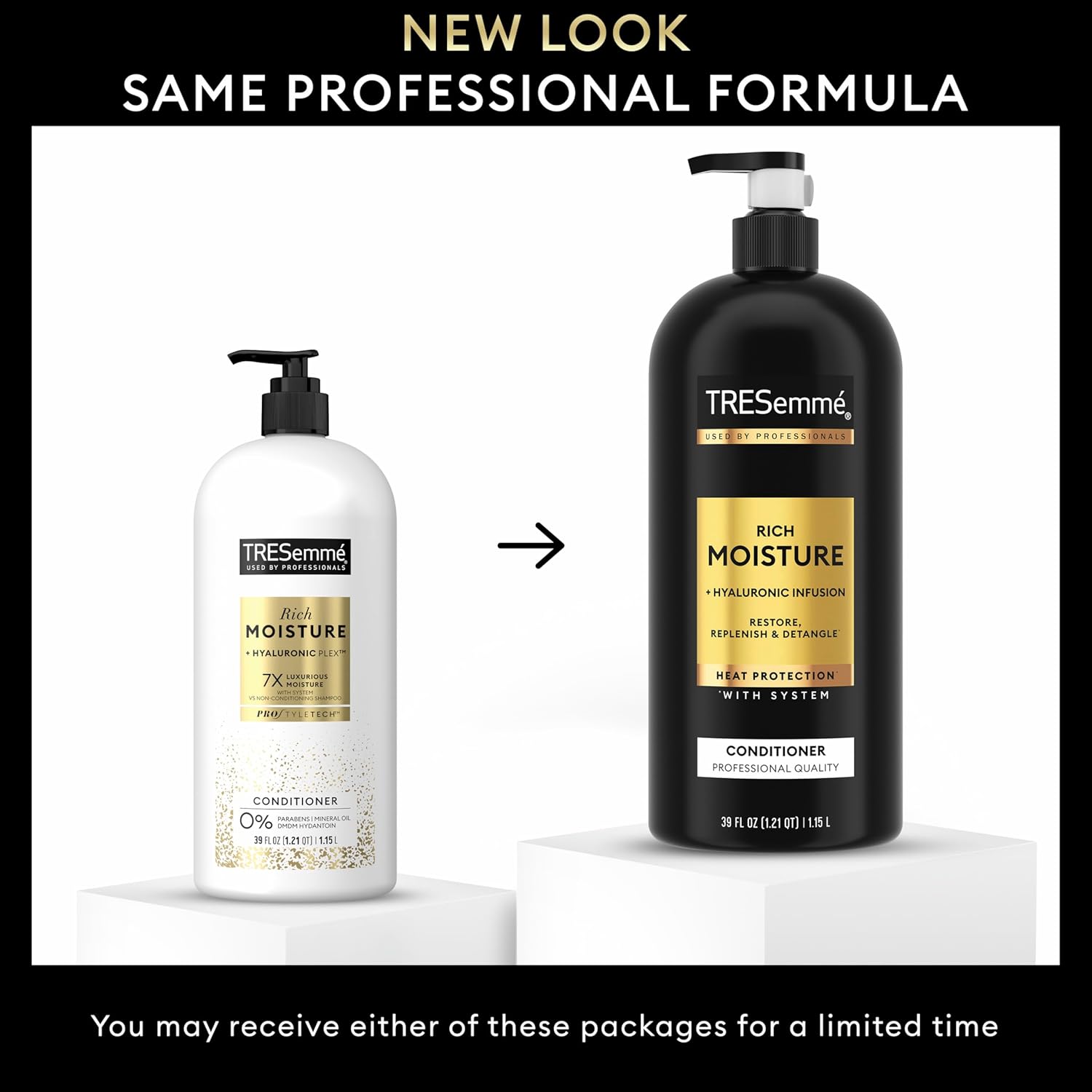TRESemmé Rich Moisture Moisturizing Conditioner with Pump for Dry Hair Formulated With Pro Style Technology 39 Fl Oz - Image 3