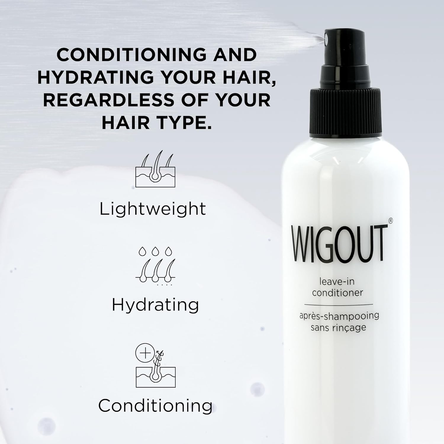 Style Factor WIGOUT Leave-In Conditioner Spray – Lightweight Hydrating & Conditioning Mist Controls Frizz, Adds Shine & Softness For Dry Damaged Hair No-Rinse Formula for All Hair Types - Pink Beryl - Image 2
