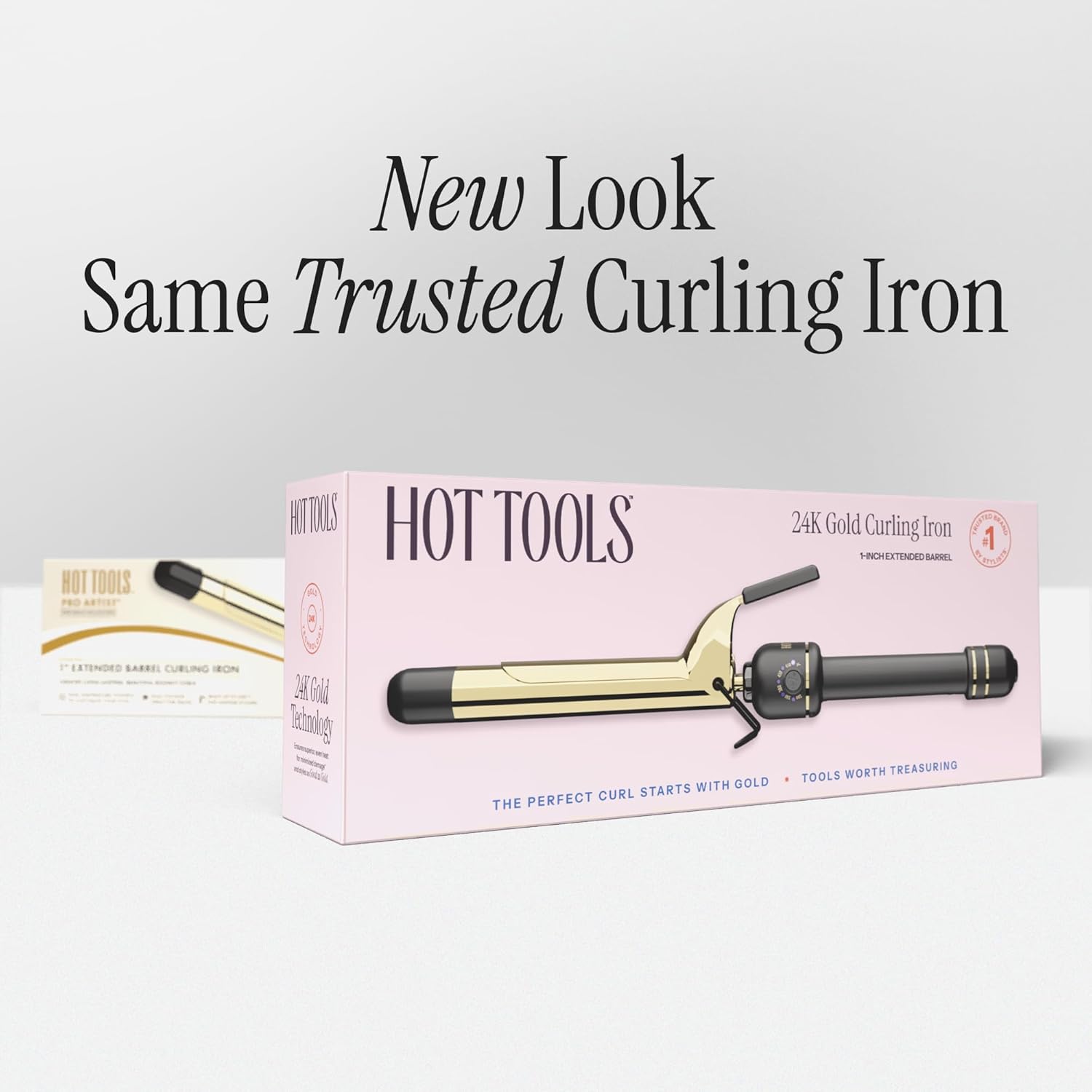 HOT Tools 24K Gold Professional 1" Extended Barrel Curling Iron with Clamp for Bouncy Curls, Faster Styling, Less Damage & Long-Lasting Results - Image 8