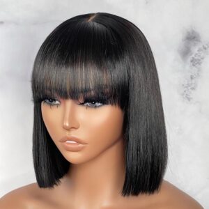 LUVME HAIR 10 Inch Short Black Stra...