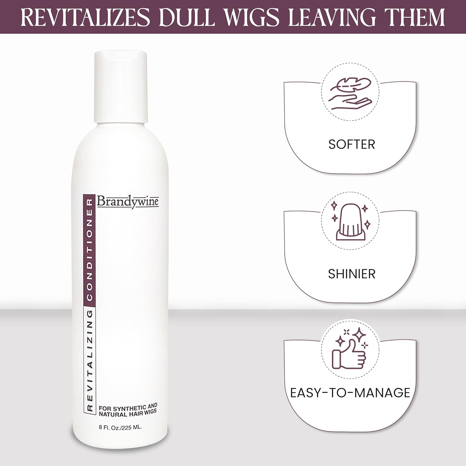 Brandywine Conditioner for Synthetic Wigs, Natural Hair, Hairpieces & Toupees - 8 Ounce - Image 4