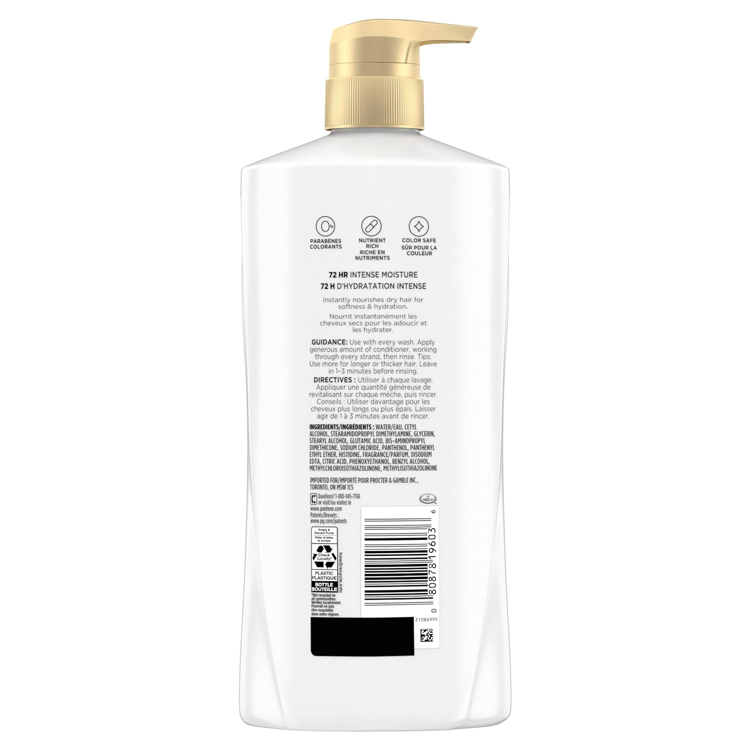Pantene Shampoo & Conditioner Set, Daily Moisture Renewal - Pro-V Nutrients for Dry, Color-Treated, Straight to Curly Hair, 72-Hour Hydration & Softness, 52.8 Oz Total + Miracle Rescue Shot (0.5 Oz) - Image 11
