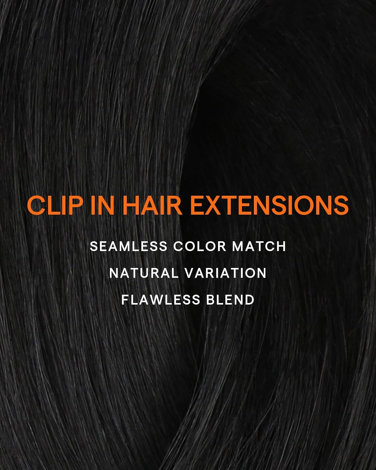 Full Shine 24 Inch Black Human Hair Clip in Extensions Brazilian Human Hair Extensions Clip ins Natural Black Silky Straight Remy Hair Extensions Clip in Human Hair for Long Hair 7 Pcs - Image 8