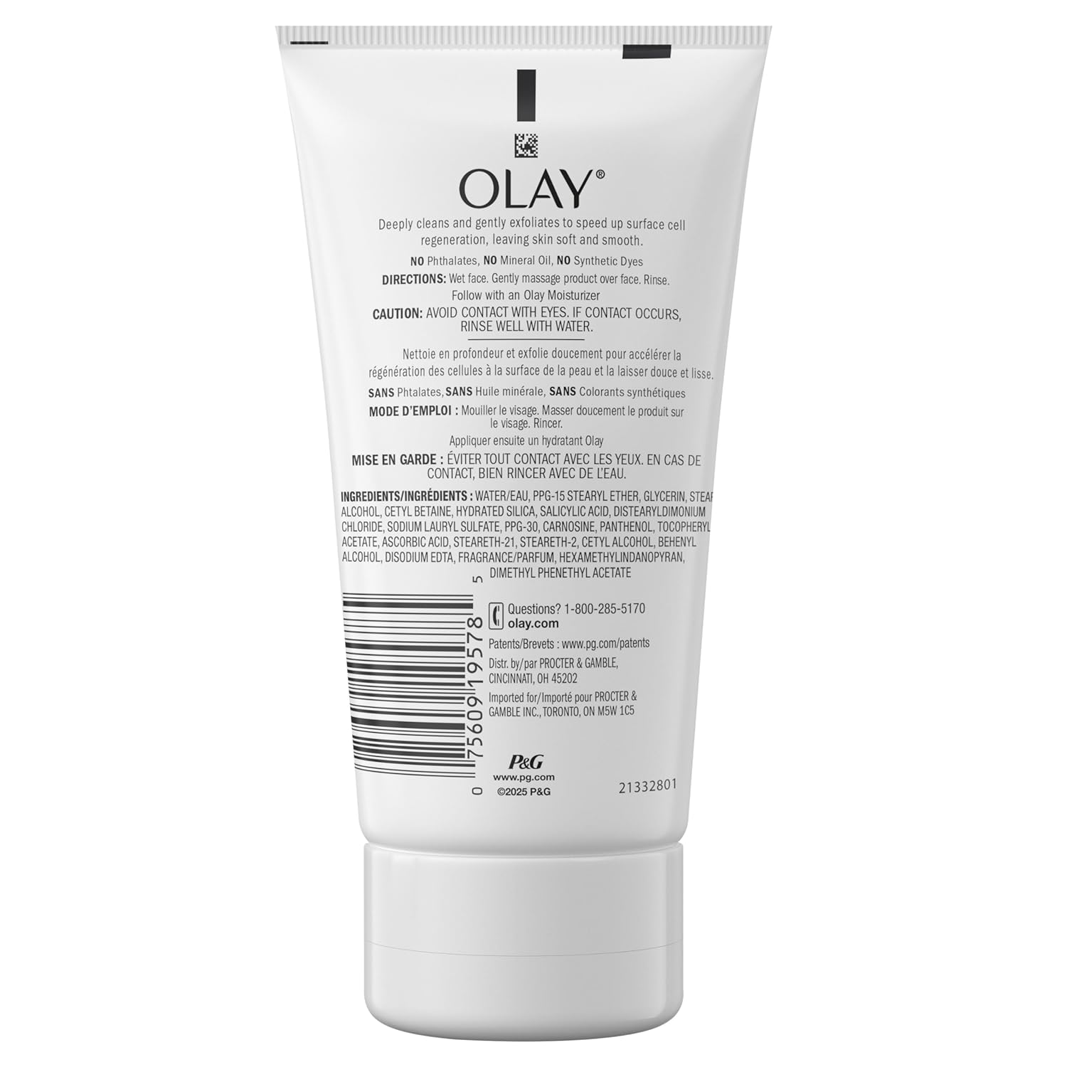 Olay Regenerist Regenerating Cream Cleanser Face Wash, 5 Fl Oz, Pack of 3 - Image 7