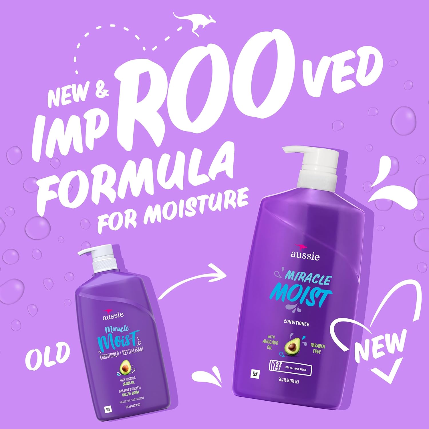 Aussie Miracle Moist with Avocado & Jojoba Oil, Paraben Free Conditioner, 26.2 fl oz - Image 2