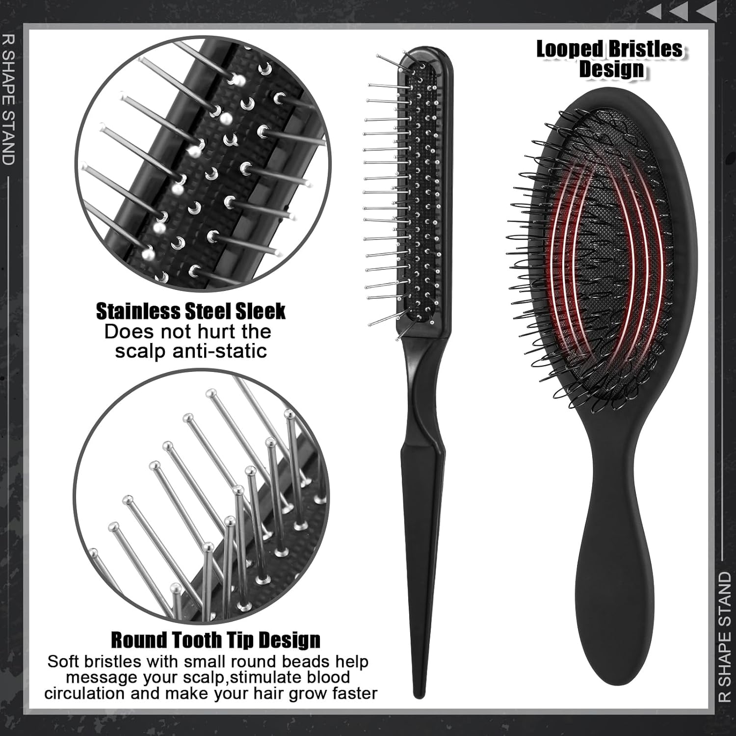 ProSuites 10 Pack Set 2 Wig Head Stand with 5 PCS Wig Brush Comb Hat Wig Holder Set for for Travel Home Use - Image 4