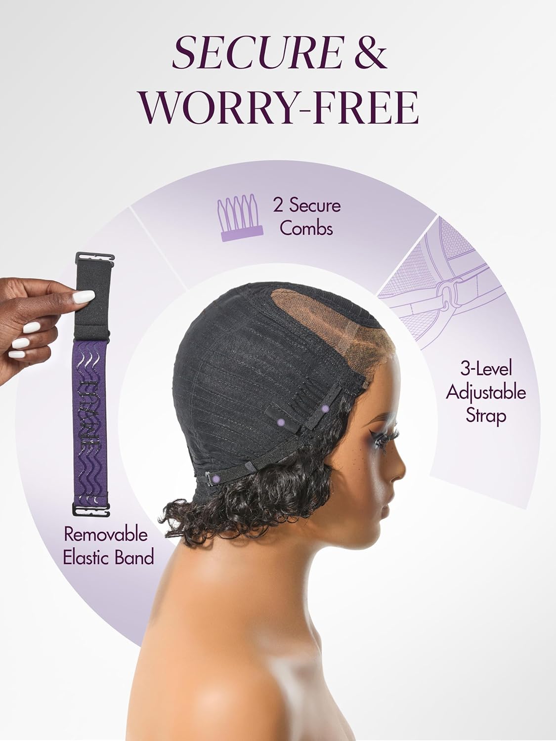 LUVME HAIR 6" Curly Glueless Wigs Human Hair Pre Cut Plucked Undetectable HD Lace Wig Ready to Go Lace Bob Wig Short Curly Water Wave - Image 8