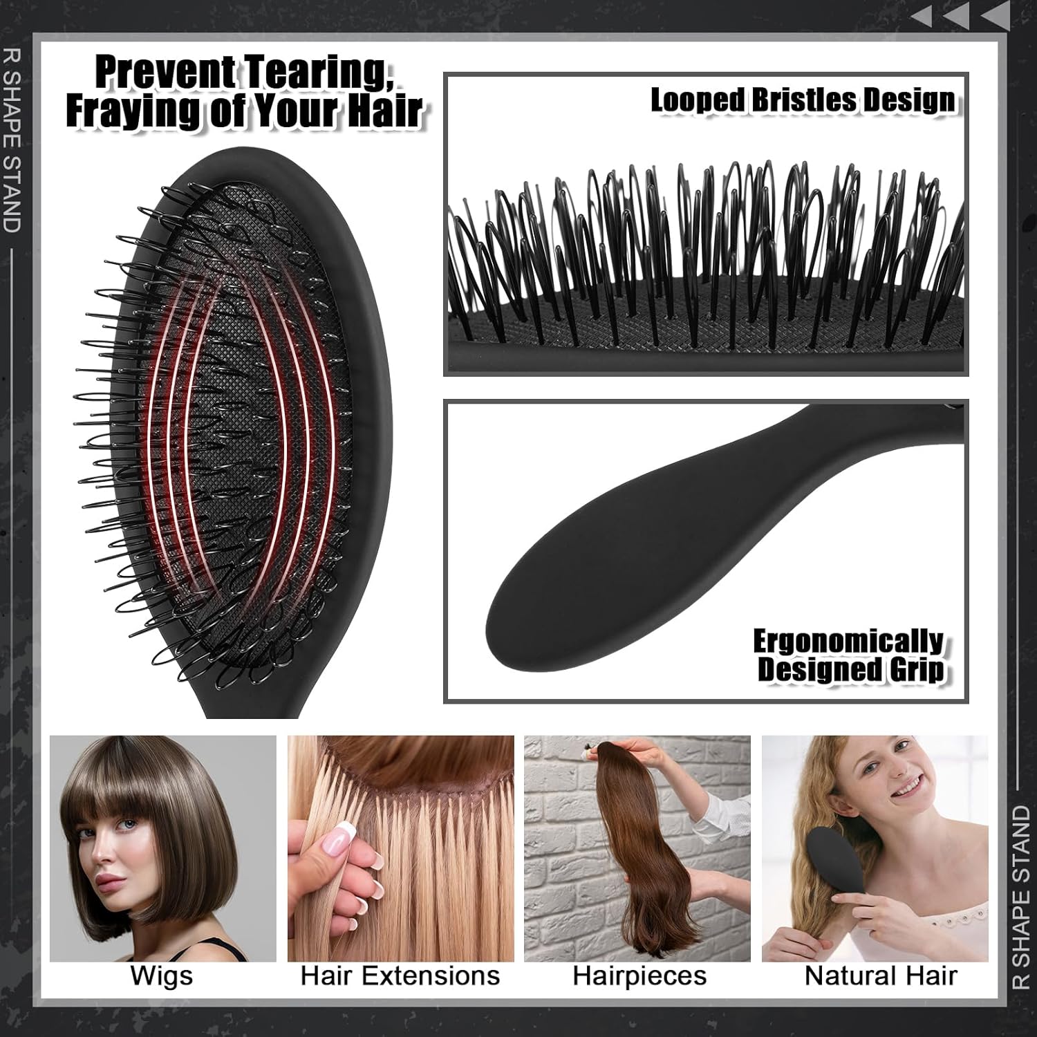 ProSuites 2 Pack Wig Head Stand with 3 PCS Wig Brush Comb, Travel Wig Holder Comb Set for Women Multiple Wigs - Image 5
