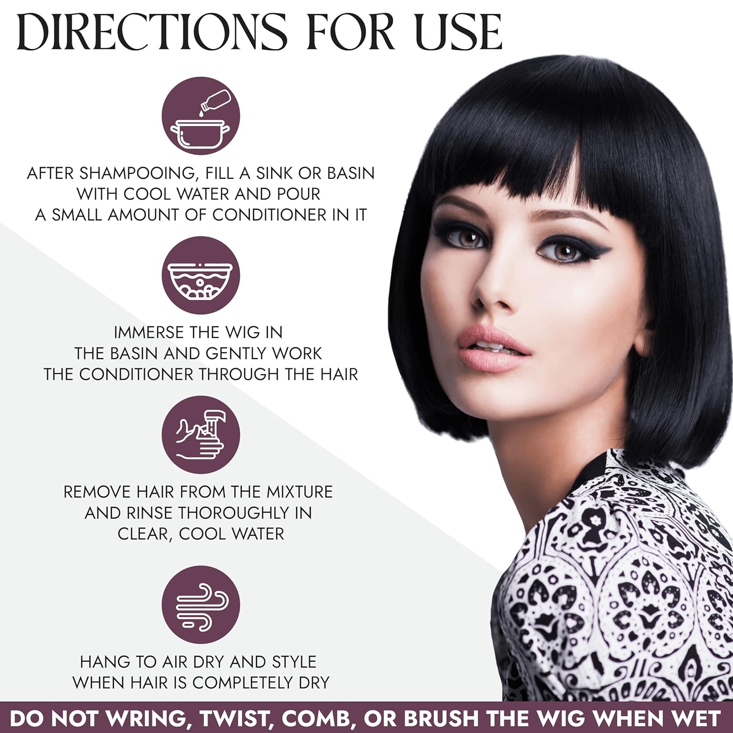 Brandywine Conditioner for Synthetic Wigs, Natural Hair, Hairpieces & Toupees - 8 Ounce - Image 6