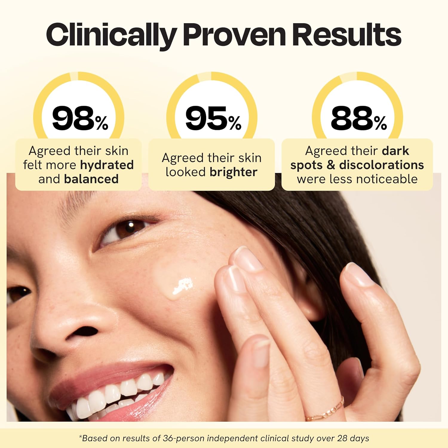 Gleamin Superactive Vitamin C Serum for Face - 15% Vitamin C with Niacinamide, Bakuchiol & Hyaluronic Acid - Brightening Facial Treatment for Uneven Tone, Dark Spots & Radiant Glow - 1 fl oz - Image 3