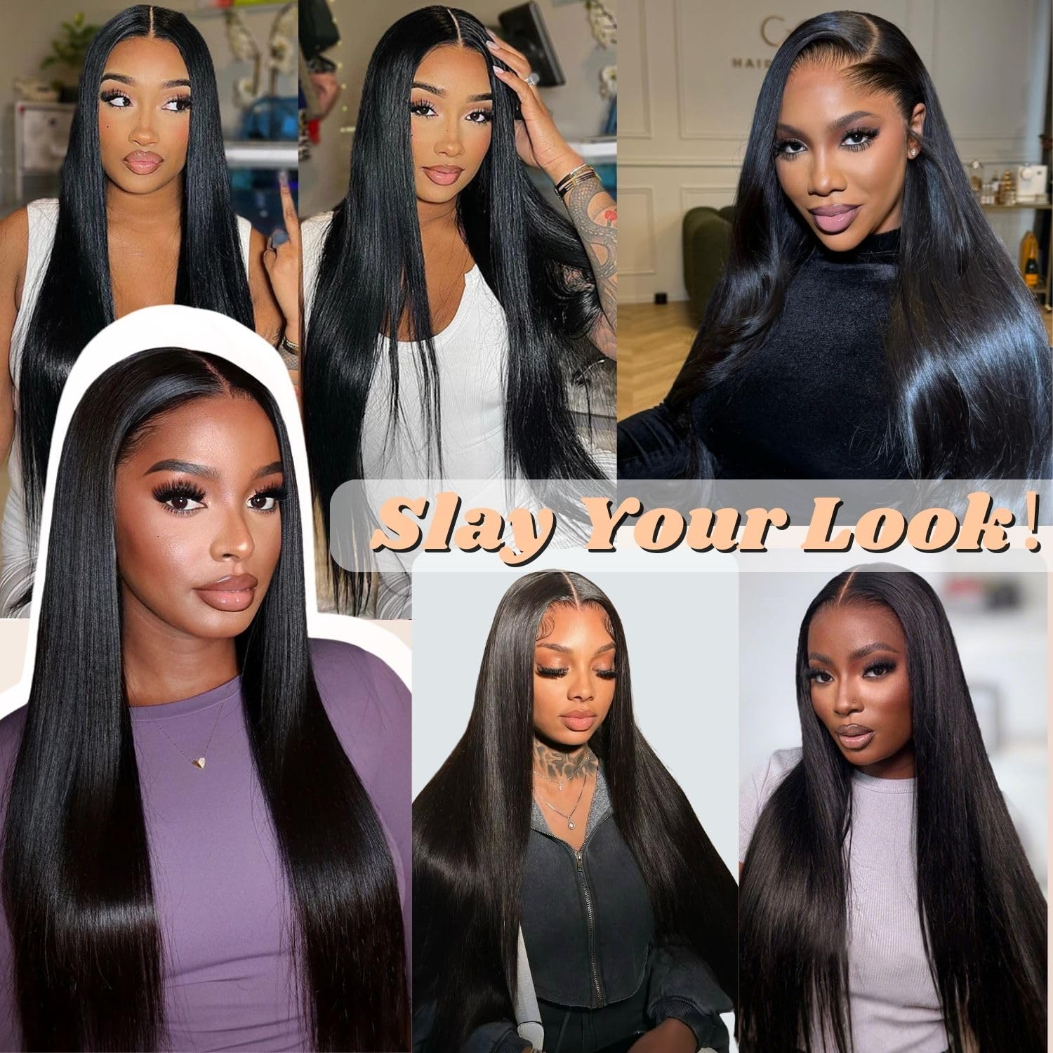 DULOVE Straight Human Hair Lace Front Wig 12A Grade Pre Plucked Hairline with Baby Hair Bleached Knots 200% Density Glueless 13x4 HD Lace Frontal Wig for Black Women 18 Inch - Image 6