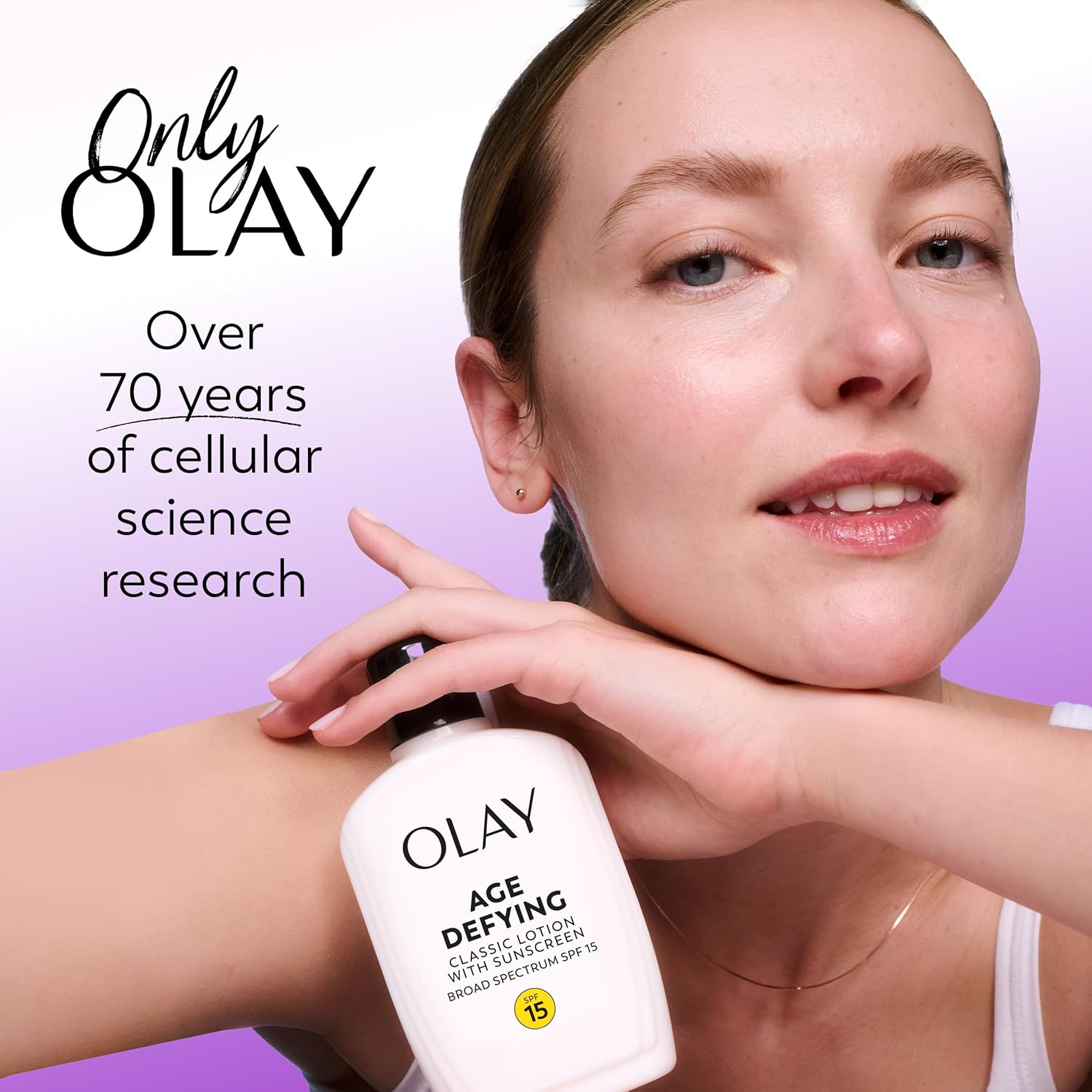Face Moisturizer by Olay, Age Defying Classic Daily Renewal Lotion, With Sunscreen, Classic,4 oz - Image 9